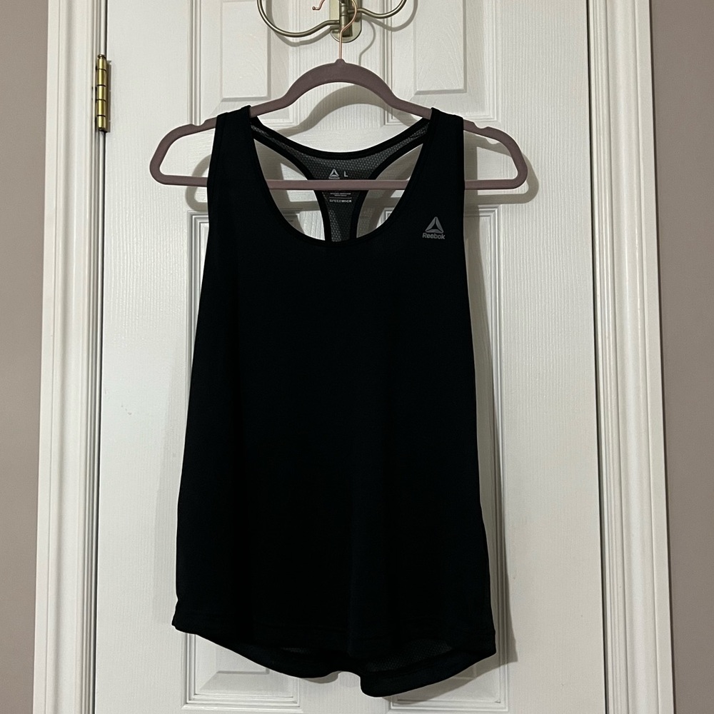 Reebok Size Large Black Workout Top
